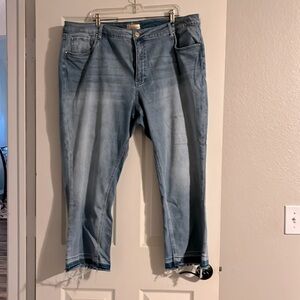 Kut from the Kloth - Kelsey fan an ankle flare - social wash - size 22